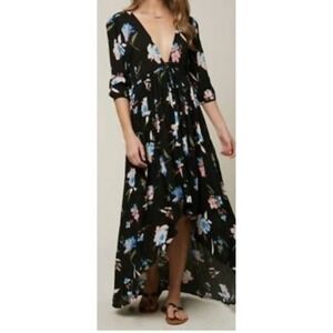 O'NEILL Women's Boyce Maxi Dress Floral Black Size M